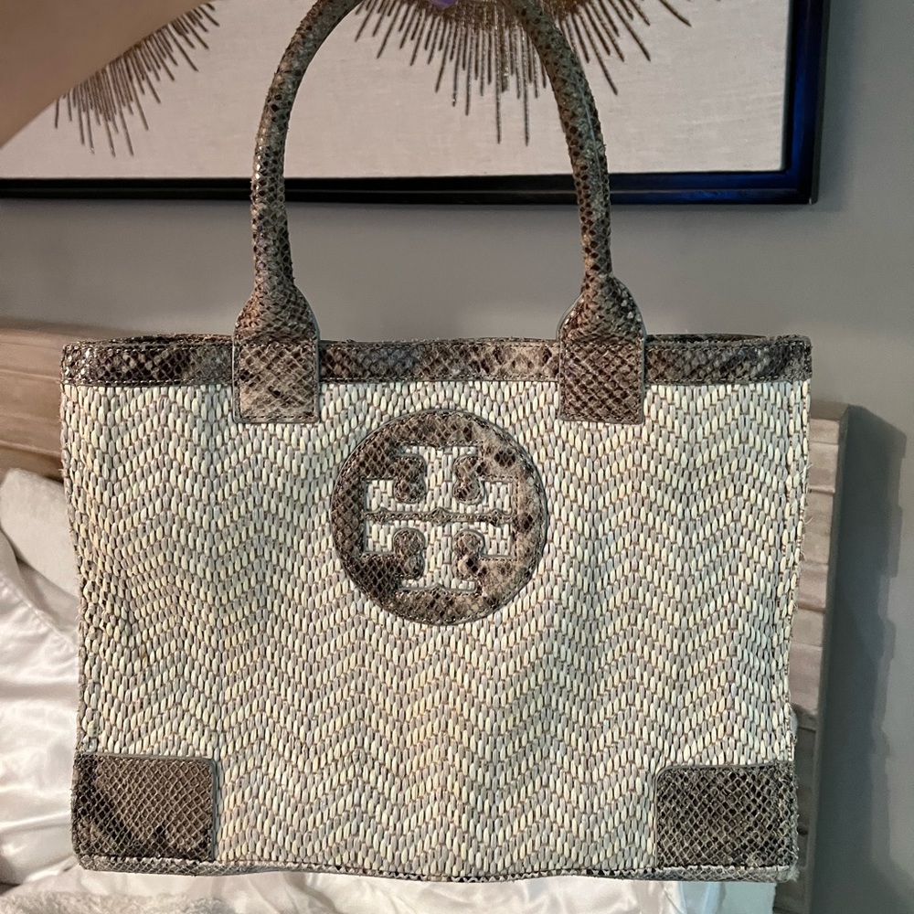 Tory Burch Woven/Snakeskin handbag